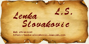 Lenka Slovaković vizit kartica